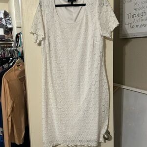 White eyelet dress 1x